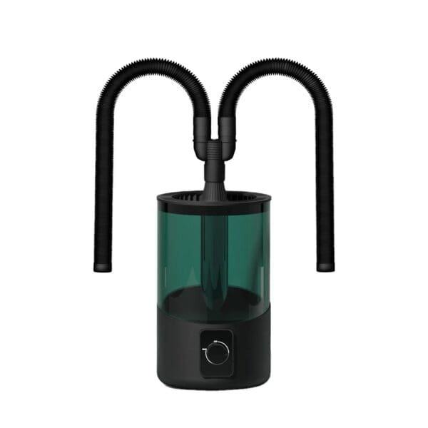 A black and green water pump with handles.